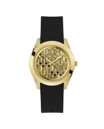Guess GW0109L1 avec boîtier doré et bracelet noir