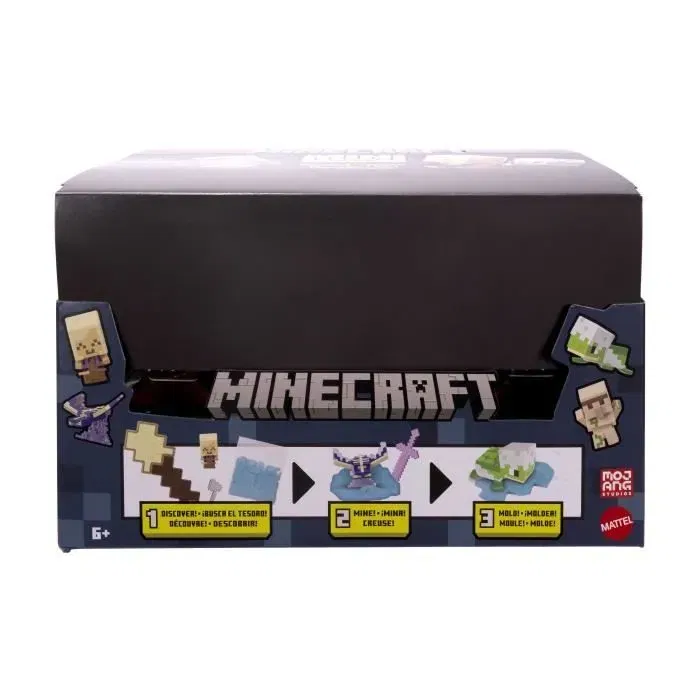 Mattel Minecraft Mini Têtes Modulables - Figurine avec accessoire et sable à mouler - HTK99 - Modèle aléatoire - À partir de 6 ans