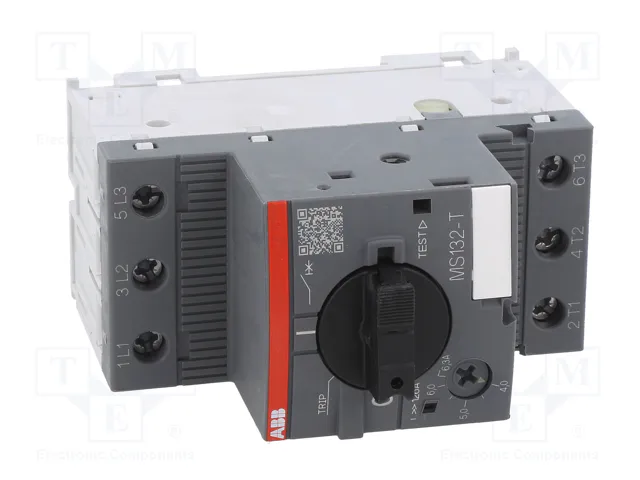 ABB MS132-6.3T Interrupteur de moteur 690V AC, 4...6,3A ABB MS132-6.3T Interrupteur de moteur 690V AC, 4...6,3A