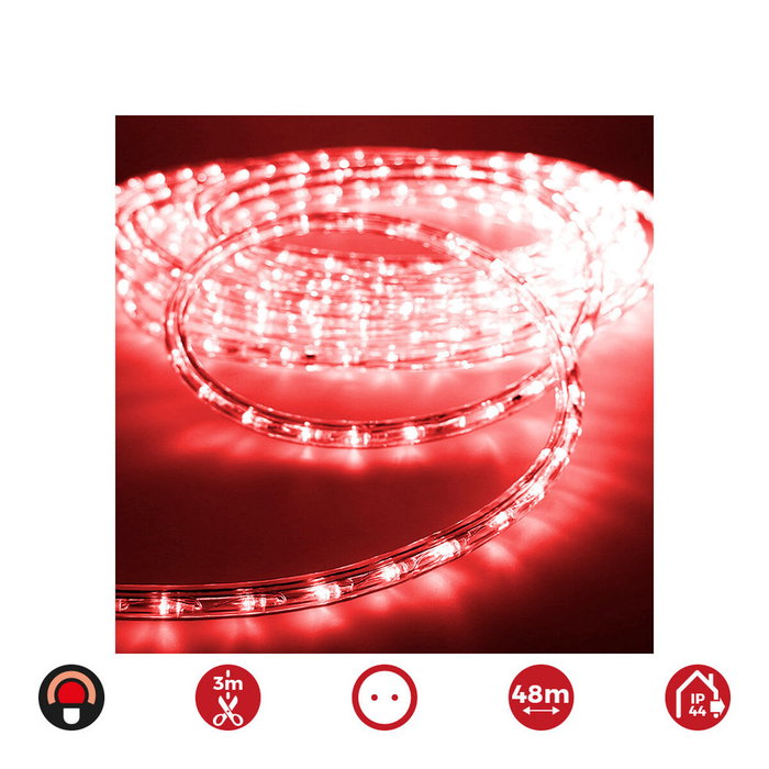 Tuyau d'arrosage LED EDM 72706 flexiLED Rouge 2 voies Tuyau d'arrosage LED EDM 72706 flexiLED Rouge 2 voies