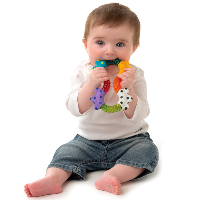 Playgro Sonajero Clik And Twist 0183192 Hochet Bébé Sensoriel Multilingue 3 Mois+