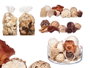 Giftdecor Lot de 2 Sachets de Pot-pourri Surgelé Assortis 19x40x14 cm Blanc et Marron (Set de 8)