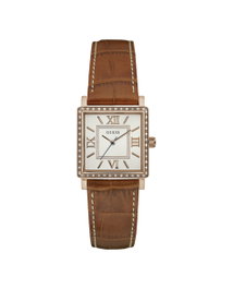 Guess W0829L4 avec bracelet en cuir marron
