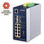 Planet IGS-6325-8UP2S2X - Commutateur Ethernet Géré Industriel L3 - 8 Ports PoE++ 802.3bt (95W) + 2 Ports SFP 1G/2.5G + 2 Ports SFP+ 10G - Température -40 à 75°C