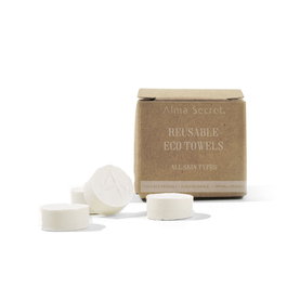Alma Secret Lingettes Réutilisables Compressées Biodégradables - 15 Unités