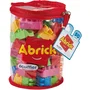 Ecoiffier Sac Tube de 50 Briques de Construction Abrick, Jeu d'Empilage Créatif pour Enfants dès 18 Mois