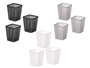 KIPIT Set de 3 organisateurs carrés assortis (Blanc, Gris, Noir)