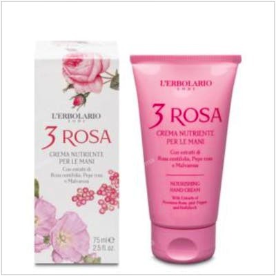 L'ERBOLARIO 3 ROSAS Crème mains nutritive 75ml L'ERBOLARIO 3 ROSAS Crème mains nutritive 75ml