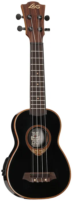 Lag Tiki Uku Baby Soprano A/E Ukulélé électro-acoustique à fond arqué