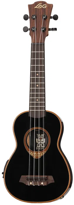 Lag Tiki Uku Baby Soprano A/E Ukulélé électro-acoustique à fond arqué