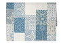 Kinvara Nappe Rectangulaire Loneta Anti-taches 140x180 cm Motif Azulejo Bleu (Set de 6)