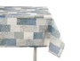 Kinvara Nappe Rectangulaire Loneta Anti-taches 140x180 cm Motif Azulejo Bleu (Set de 6)
