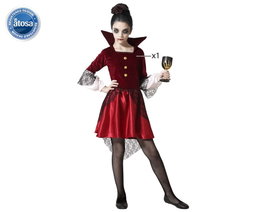 BigBuy Carnival Déguisement Vampiressa Rouge 3-4 Ans