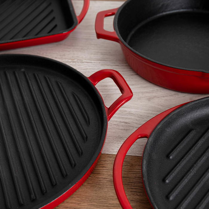 Asador Redondo Hierro Esmaltado Fierro Bidasoa 32 cm (4 Unidades)