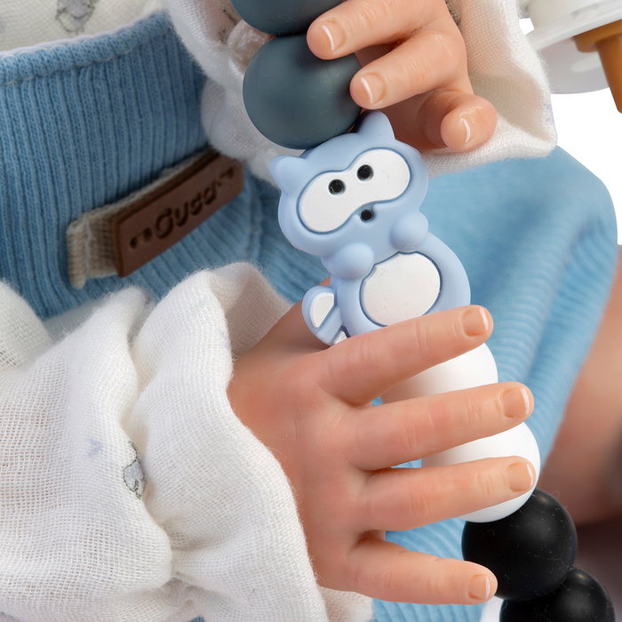 MUÑECAS GUCA Poupée Reborn Bruno 42 cm - Bébé Réaliste en Vinile et Tissu avec Détails Peints à la Main et Couche