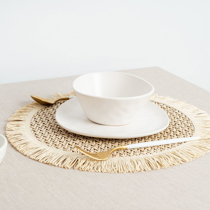 Vinthera Set de 12 Sets de Table Okapi en Fibre de Papier, Bicolore, Tacto Suave, 38 cm Vinthera Set de 12 Sets de Table Okapi en Fibre de Papier, Bicolore, Tacto Suave, 38 cm