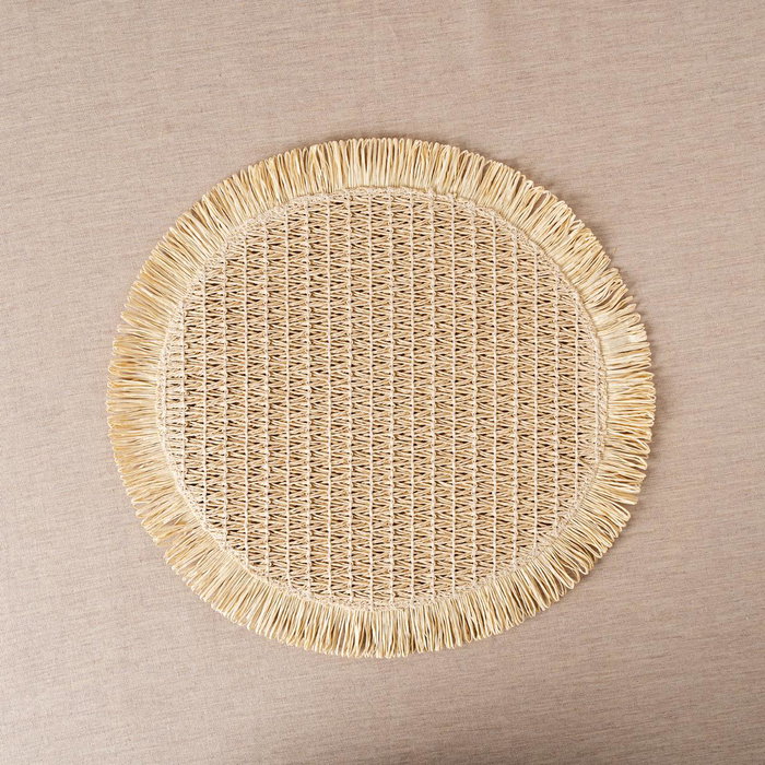 Vinthera Set de 12 Sets de Table Okapi en Fibre de Papier, Bicolore, Tacto Suave, 38 cm