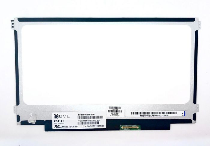 CoreParts - Écran LCD Original pour ordinateur portable 11.6", Panneau HD Glossy 1366x768, Connecteur 40 pins bas droit, avec supports latéraux CoreParts - Écran LCD Original pour ordinateur portable 11.6", Panneau HD Glossy 1366x768, Connecteur 40 pins bas droit, avec supports latéraux