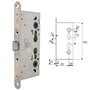 TESA Serrure anti-panique CF60 avec entrée 65 mm et têtière zinguée