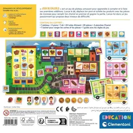 Clementoni - Jeu de Calcul et Argent pour Enfants, 2 Modes avec Plateau et Jetons, Apprendre à Compter en S'amusant