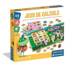Clementoni - Jeu de Calcul et Argent pour Enfants, 2 Modes avec Plateau et Jetons, Apprendre à Compter en S'amusant