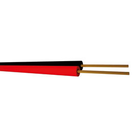 GSC Evolution Rouleau de 100M câble parallèle audio PVC (2x1.0mm) Rouge/Noir