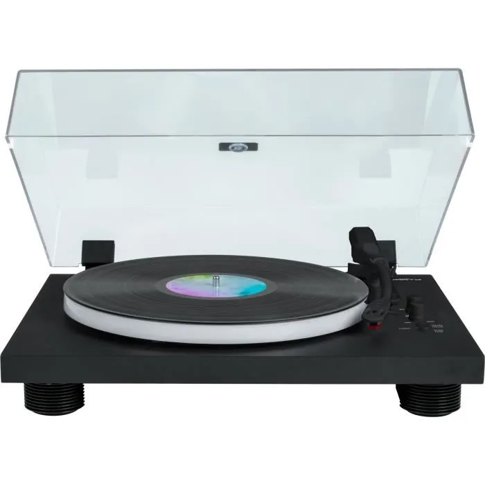 Bigben Interactive Platine Vinyle PARTYBTTDLIGHT avec Effets Lumineux et Bluetooth - Tourne-disque à Entraînement par Courroie (33/45/78 tours)
