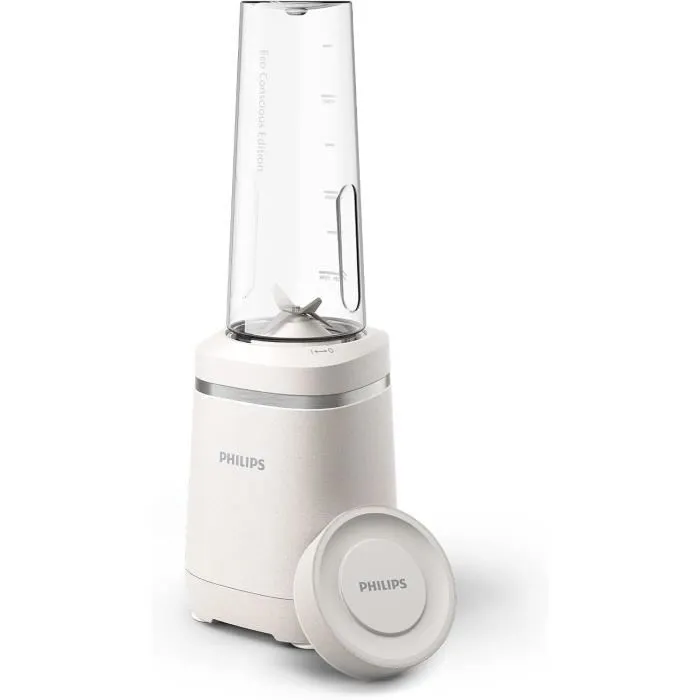Philips HR2500/00 Pro Blend Blender - 350 W, Bol 0,6 L sans BPA en Tritan Renew, Blanc Soyeux Mat, Mixeur pour Smoothies