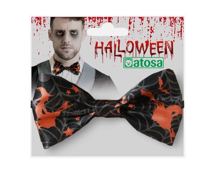 Pajarita Halloween Noire et Orange à Motifs Citrouilles pour Costume, Accessoire Fête et Théâtre Pajarita Halloween Noire et Orange à Motifs Citrouilles pour Costume, Accessoire Fête et Théâtre