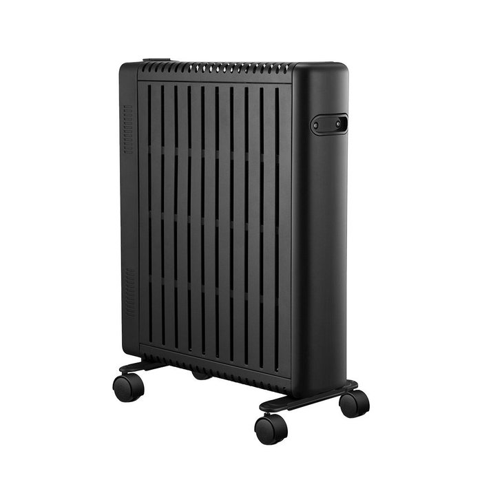 Edm Convecteur à air WiFi 2000W Noir, compatible Google Alexa, écran LED tactile, programmateur 24h, 50x22x54 cm