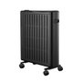 Edm Convecteur à air WiFi 2000W Noir, compatible Google Alexa, écran LED tactile, programmateur 24h, 50x22x54 cm