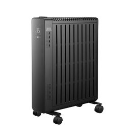 Edm Convecteur à air WiFi 2000W Noir, compatible Google Alexa, écran LED tactile, programmateur 24h, 50x22x54 cm