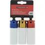 Powertrac 3 Douilles à choc 1/2" PRECISION STEEL - 17-19-21 mm