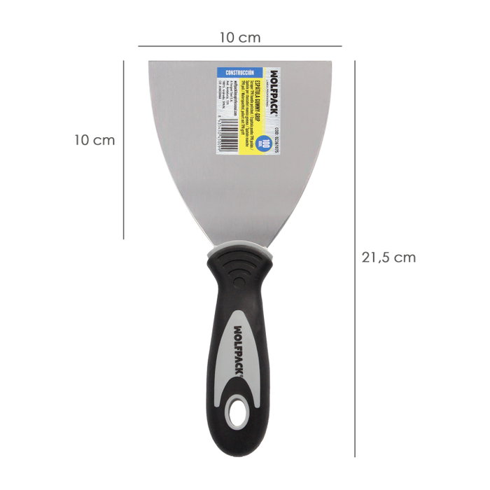 WOLFPACK LINEA PROFESIONAL Spatule Mango Gummy Grip 100 mm