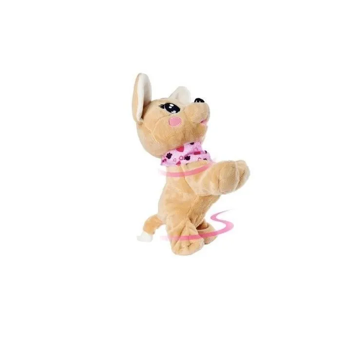 Simba Chichi Love Baby Boo - Peluche interactive interactive pour chien - 30 cm - Marron et rose - Réagit aux commandes vocales - 60+ sons - Jouet doux - 3 ans et plus