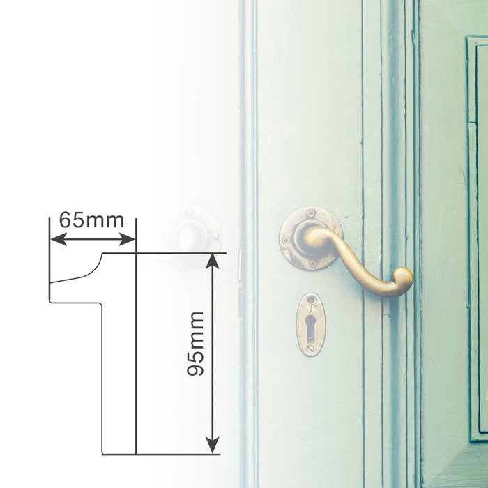 Hantums Numéro de porte 1 en acier inoxydable avec adhésif Hantums Numéro de porte 1 en acier inoxydable avec adhésif