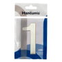 Hantums Numéro de porte 1 en acier inoxydable avec adhésif