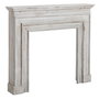Façades de cheminée Blanc Bois d'épicéa Bois MDF 117 x 20 x 102 cm