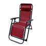 "Marbueno Chaise Longue Pliable Acier Avec Coussin Jardin et Piscine 90X66X108 cm Gravité Zéro Bordeaux 10010"