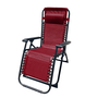 Marbueno Tumbona Plegable Acier avec Coussin Jardin et Piscine 90x65x108 cm Gravité Zéro Bordeaux 10010