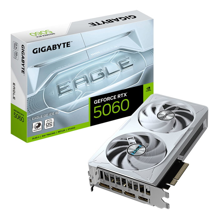 Carte Graphique Gigabyte GV-N5060EAGLEOC ICE-8GD GEFORCE RTX 5060 8 GB GDDR7