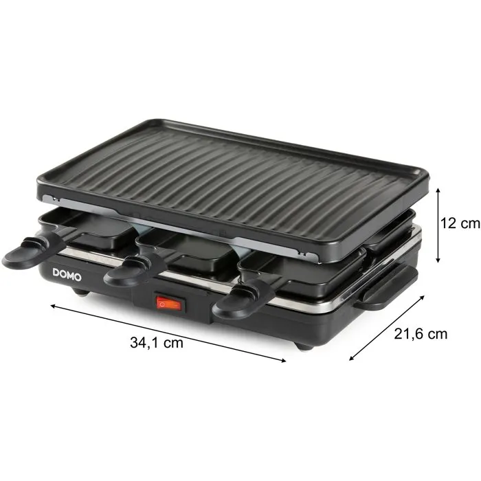 Domo DO9312G Raclette gril pour 6 personnes Domo DO9312G Raclette gril pour 6 personnes