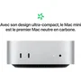 Apple Mac mini (2024) Puce M4 24 Go RAM 512 Go SSD CPU 10 coeurs GPU 10 coeurs Argent