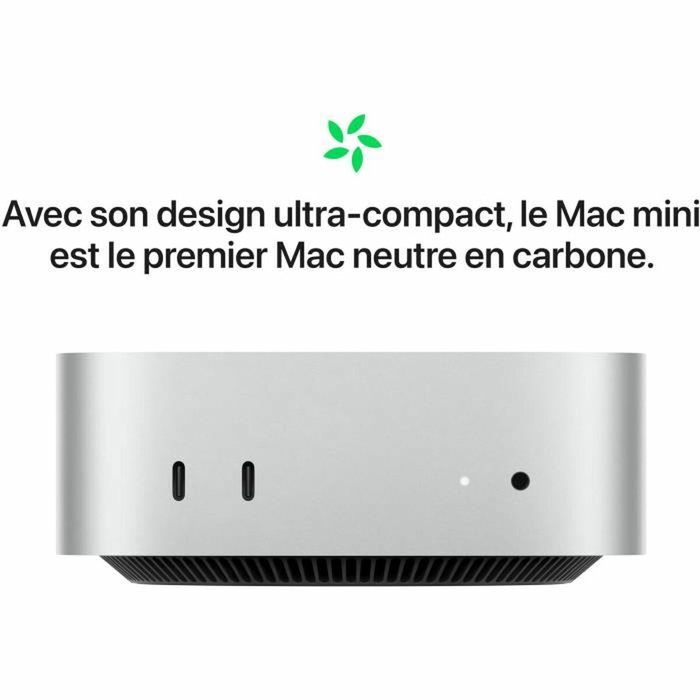 Apple Mac mini (2024) Puce M4 - 24 Go - 512 Go SSD - Argent