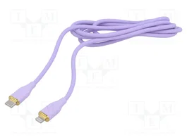 GEMBIRD Câble Cablexpert USB 2.0 avec prises Apple Lightning et USB C, 1,5m, violet