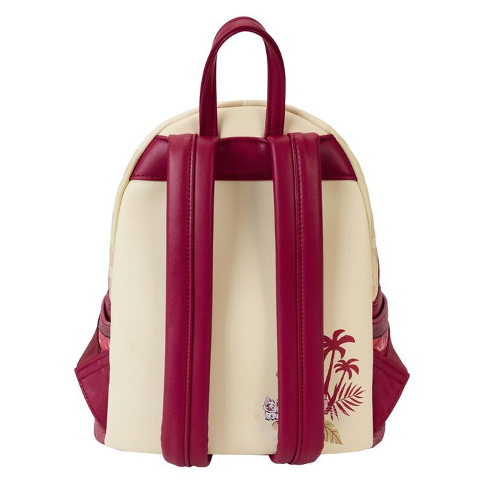 Loungefly Sac à Dos Disney Moana Vaiana 26,8x26,6x11,4 cm - Végane, Tirants Réglables, Fermeture Éclair, Poignée, Fermoirs Dorés