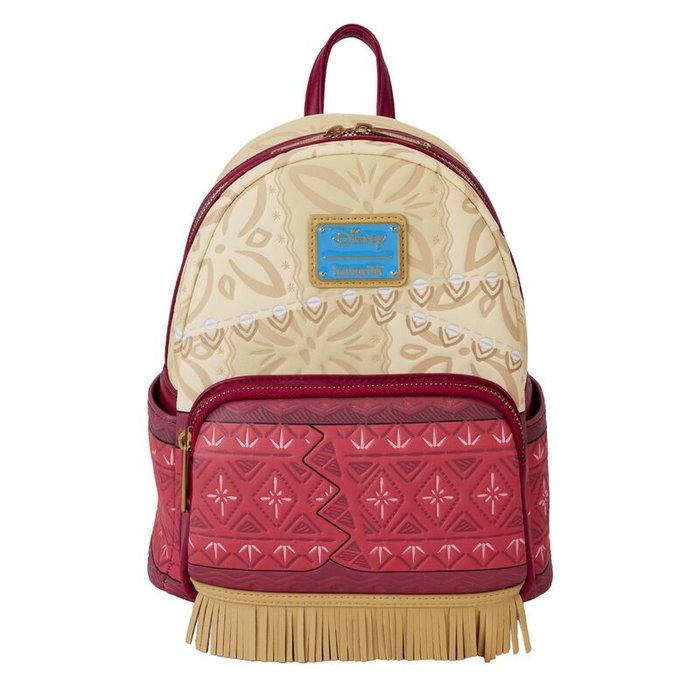 Loungefly Sac à Dos Disney Moana Vaiana 26,8x26,6x11,4 cm - Végane, Tirants Réglables, Fermeture Éclair, Poignée, Fermoirs Dorés