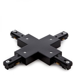 Conector X pour rail biphasé Noir