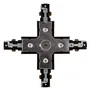 Connecteur X pour rail bifasique, LED, noir