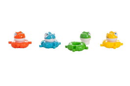 Creaciones Llopis Set de 4 figurines de dinosaures pour le bain en boîte - Jouet en polyester pour enfants à partir de 3 ans